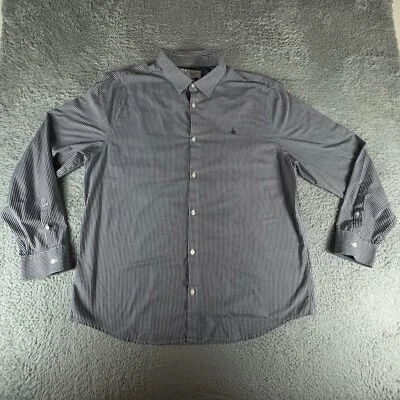 Penguin Shirt Mens XXL 2XL Black White Check Button Up Long Sleeve - Image 1 of 4