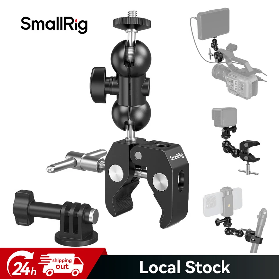 SMALLRIG Cool Ballhead Arm Super Clamp Mount Multi-Function Ball Adapter 1138 - Image 1 of 4