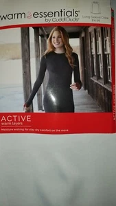 CAMISA ACTIVA CUDDL DUDS MUJER CON BUCLES PARA EL PULGAR AZUL MARINO S GRANDE XL NUEVA - Imagen 1 de 9