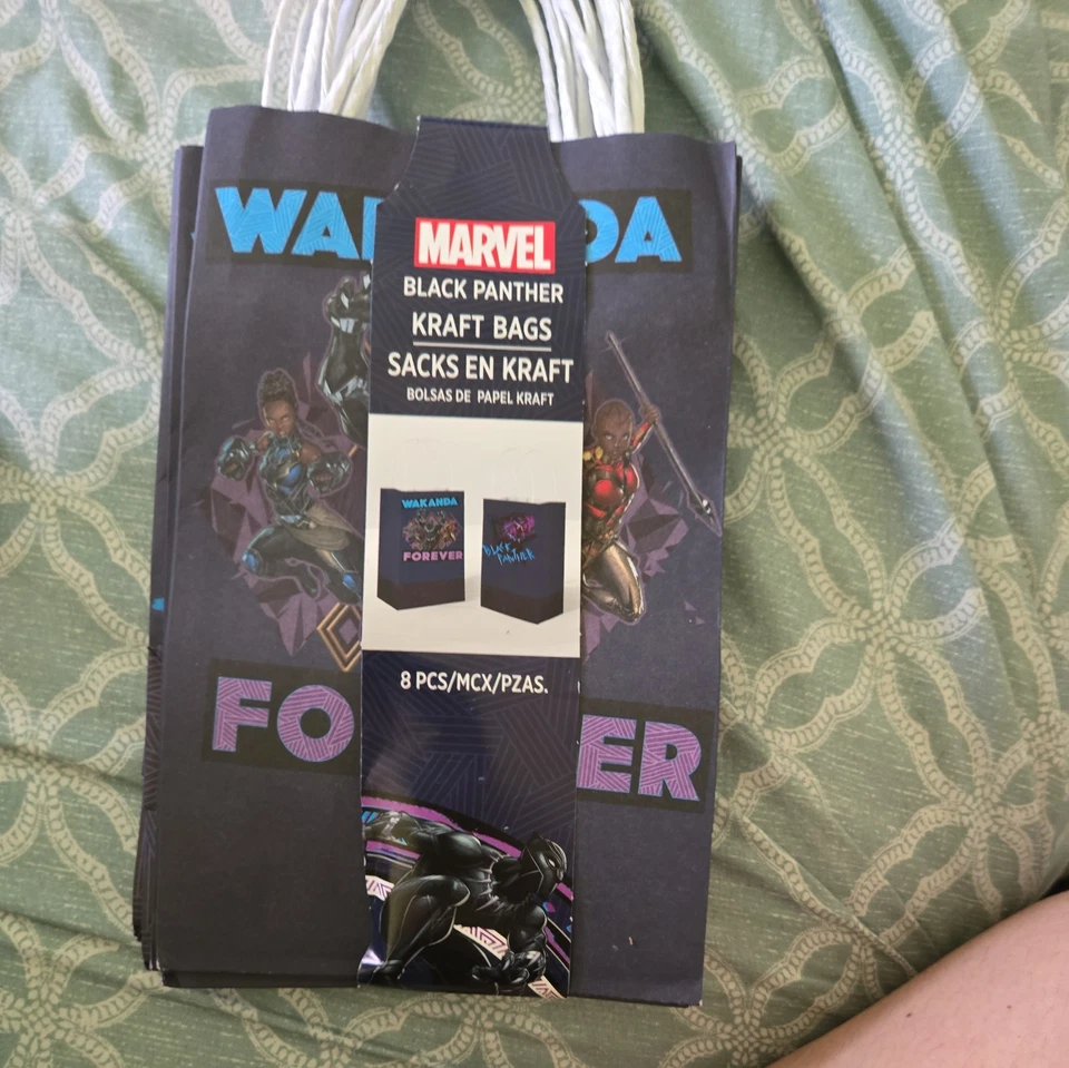 Nuevo en Paquete Marvel Pantera Negra Papel Fiesta de Cumpleaños Favor Bolsas (8)🌟🌟 Foto 1 de 2