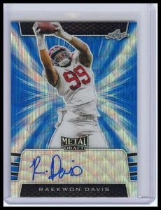 2020 Leaf Metal Draft #BA-RD1 Raekwon Davis Flashback Auto Wave Blue #/20 - Picture 1 of 2