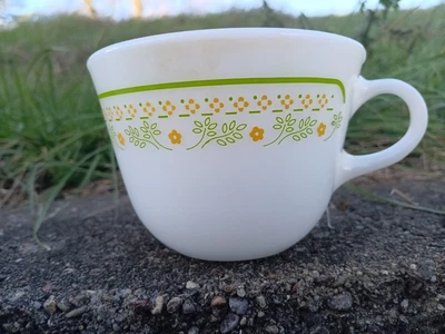 Corning PYREX Summer Impressions Sunshine Coffee Tea Cup Mug  Green Yellow - Image 1 of 4