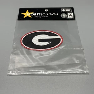 Georgia Bulldogs Vintage Embroidered Sticky Patch 3.5x2.2" College - Picture 1 of 2