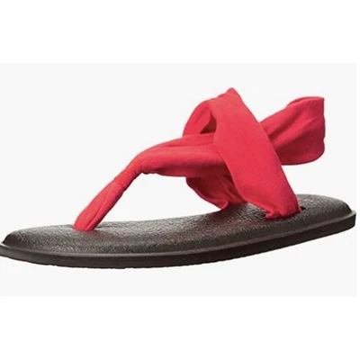 Sanuk Mujer Yoga Sling 2 Sandalia Sólida Vintage Chanclas Talla 7 Naranja/Rosa Foto 1 de 4