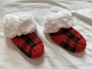 Calcetines Navidad Bebé Recién Nacido Rojo Blanco Suave - Imagen 1 de 4
