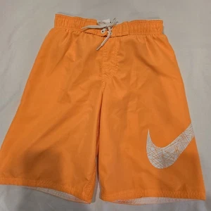Nike Swish Boys Swim Trunks Size XL Orange Lined - Picture 1 of 11