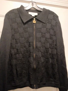 St John's Sport By Marie Gray Santana L Sweater  With SJ On Zipper And Sweater - Picture 1 of 5