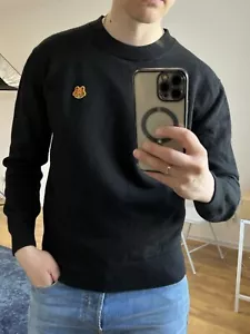 Kenzo Tiger Crest Classic Wool Sweater In Black Mens - Picture 1 of 8