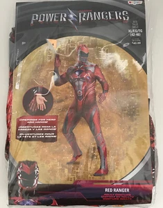 Saban's Power Rangers Adult Men's Full Bodysuit Costume -Red-Size XL (42-46) - Picture 1 of 7