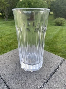 VTG Signed ORREFORS SWEDEN Heavy Lead Crystal Clear Heavy 7 Lb Vase 10” Tall - Picture 1 of 14