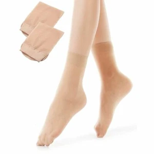 5/10pairs Women Ultra Thin Elastic Silk Girl Short Stockings Ankle Low Cut Socks - Picture 1 of 15