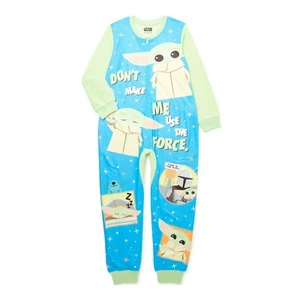 New Star Wars Boys One-Piece Union Suit Footless Pajamas Sizes 4-12 - Picture 1 of 3