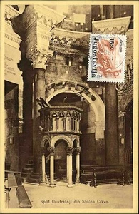Split Spalato Kroatien AK Jugoslawien Dopisnica Stamp Briefmarke Jugoslavija - Picture 1 of 2
