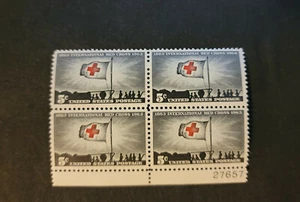 Scott #1239 International Red Cross Plate Block of 4 Stamps - MNH - Picture 1 of 2