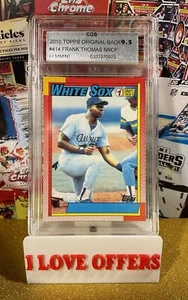 2010 TOPPS FRANK THOMAS NNOF ORIGINAL BACK MOM THROW #414 CGS 9.5 WCG LESEN - Bild 1 von 9