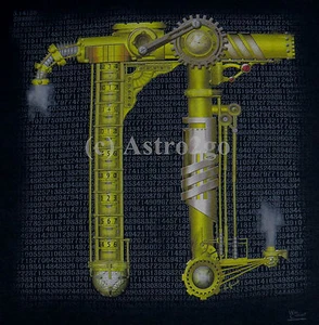T-Shirt Steampunk Pi-Mathe Trigonometrie Geometrie Wissenschaft Geek Nerd Lehrer S-XXL - Bild 1 von 2