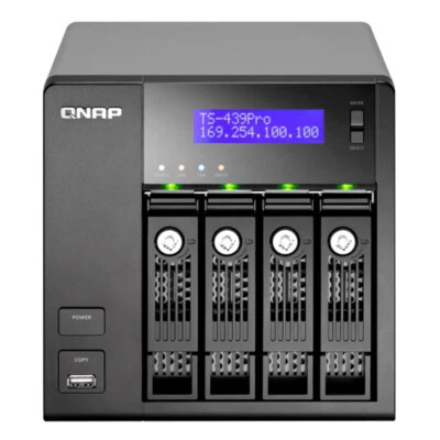 Qnap TS-439 PRO  NAS Server 1 GB  DOM DDRII  4-Bay 1.6 GHz - Image 1 of 4