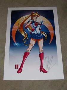 Impresión artística SDCC SAILOR MOON 2016 firmada por Jeff Martinez 13x19 - Imagen 1 de 1