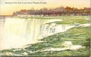 American Falls from Luna Island Niagara Falls Canada Postcard - Picture 1 of 2