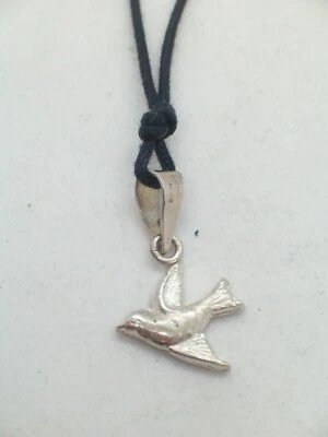 PASSEROTTO : Ciondolo in ARGENTO 925 - pendente con uccello - passero - - Immagine 1 di 3