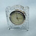 Vintage Belfor Mantle Clock Lead Crystal  Pin Wheel Working Key Wind Excellent