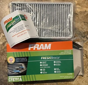 Filtro de aire de cabina Fram Fresh Breeze CF8791A - Eliminación de olores de brazo y martillo * Nuevo - Imagen 1 de 14
