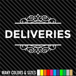 Deliveries Store Front Decal Sticker - Business Sign - Door Store Window Decal - Foto 1 di 15