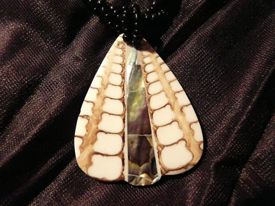 Kette Muschelkette Muschel Herzform Indio Hippie Boho Vintage Ohrringe Perlmutt - Bild 1 von 3