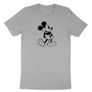 Vintage Mickey Tee T-Shirt Short Sleeve Gift Custom Classic Cute Mickey Mouse - Picture 1 of 22