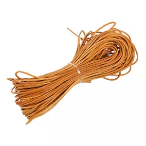 Faux Leather Cord Round Leather String, 1.5mm x 20m, Light Brown - Picture 1 of 6