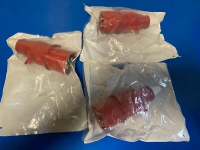 3x RS PRO IP44 Red Cable Mount 3P+E Industrial Power Plug 464-1497 210.3236 - Image 1 of 4
