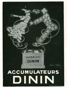 Alte Reklame Akkumulatoren Dinin 1928 oder 1929 aus Zeitschrift - Bild 1 von 1