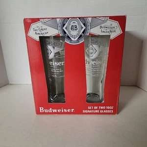 Juego de 2 vasos Budweiser Signature 16 oz - Imagen 1 de 3