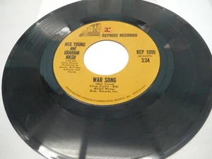 Neil Young War Song & Needle and Damage Done 7" 45 RPM NM UNPLAYED - Picture 1 of 2