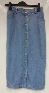 Banana Republic Blue Denim Skirt Size US 8 (approx UK 10) - Picture 1 of 4