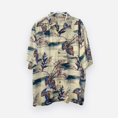 Camisa hawaiana para hombre Boca Classics 100 % seda manga corta Island Wear talla XL Foto 1 de 4