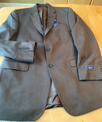 NWT CHAPS POLY RAYON SPORTS COAT BLAZER MENS SZ 42L - Image 1 of 4