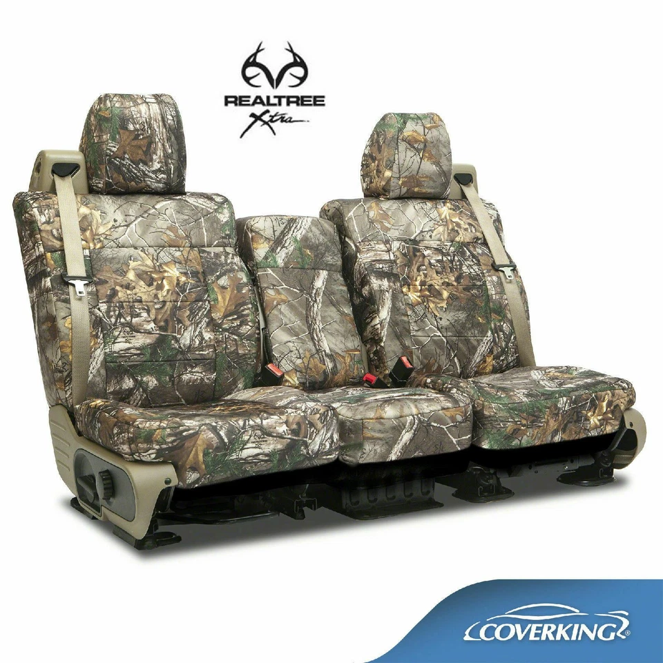 Fundas de asiento delanteras Coverking Neosupreme Realtree Xtra camufladas para Toyota Tundra Foto 1 de 4