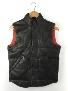 RRL All Leather Western Down Vest XS - Cowhide w/Polyester Batting - Picture 1 of 5