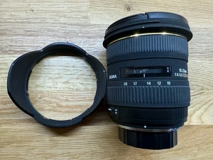 Sigma 10-20mm f/4-5.6 EX DC HSM Fisheye Lens Olympus 4/3 Four Thirds Fit + Hood - Picture 1 of 12