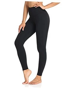 Women's Buttery Soft High Waisted Yoga Pants Full-Length Leggings Medium Black - Picture 1 of 7