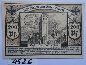 R A R E  BERLIN 1922 - STADT  POSEN / POLAND - 200 Pfg - AU/UNC - GrM 90.1 - Picture 1 of 2