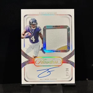 2024 Panini Flawless Zay Flowers Distinguished Patch Auto #11/20 Ravens - Bild 1 von 4