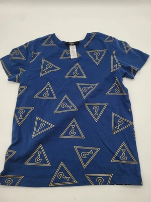 GUESS Kids SZ Large/7 All Over Print T Shirt Navy Blue - Image 1 of 4