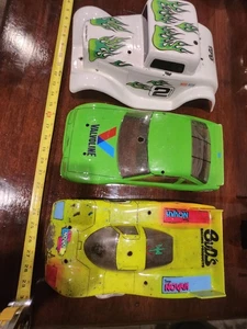 1/12 RC car body shells Buds VALVOLENE NOVACK VINTAGE PLASTIC USED Lot of 3 - Picture 1 of 19
