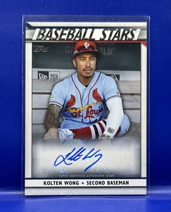 2020 Topps Update KOLTEN WONG BASEBALL STARS AUTO BSA-KW St. Louis Cardinals - Picture 1 of 2