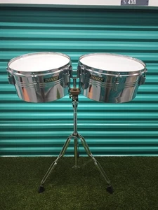 ⚡Vintage Latin Percussion Thunder 13"&14" Steel Timbales mit Ständer⚡ - Bild 1 von 13