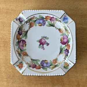 Schumann Germany Empress Dresden Flowers Ashtray 3" - Picture 1 of 5