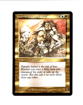 MTG Kasimir the Lone Wolf SP/NM- Legends Magic the Gathering ~ Free Shipping ~ - Image 1 of 2