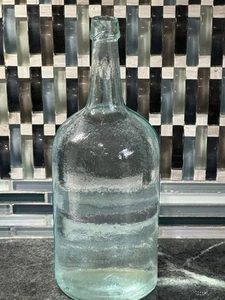 Aqua Tint 19th c. 64 Ounce Bottle Marked Bottom - Picture 1 of 7